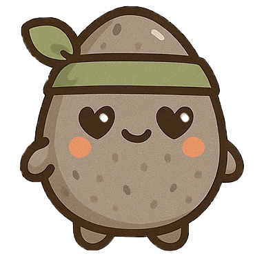 Chia mascot with heart eyes