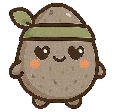 Chia mascot with heart eyes